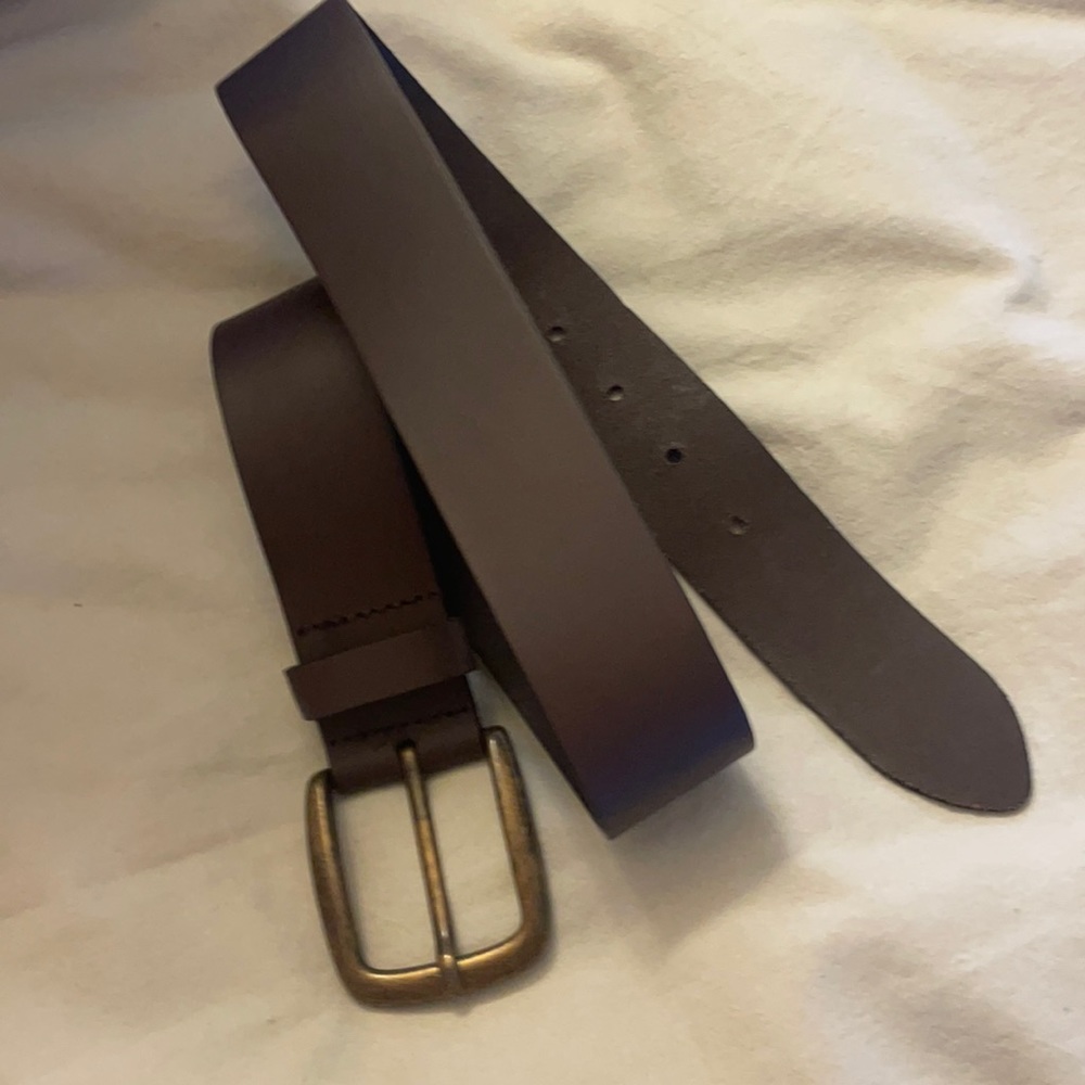 Real leather belt